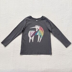 Tea‎ Collection Rainbow Unicorn Graphic Long Sleeve Tee Shirt, Sz 8